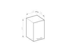 Küchenschränke<Vicco Hängeschrank R-Line Hängender Küchenschrank Hochglanz/Anthrazit 45 cm