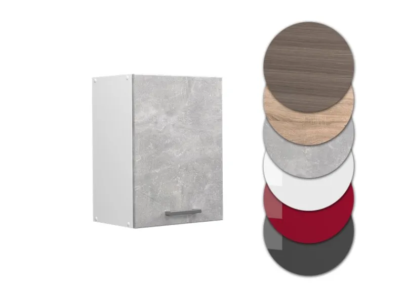 Vicco Hängeschrank R-Line Hängender Küchenschrank /Weiß 45 cm Beton