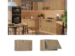 Clearance Vicco Hängeschrank R-Line Hängender Küchenschrank Artisan-Eiche/Goldkraft Eiche 60 cm Flach Artisan Eiche
