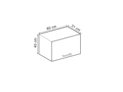 Clearance Vicco Hängeschrank R-Line Hängender Küchenschrank Artisan-Eiche/Goldkraft Eiche 60 cm Flach Artisan Eiche