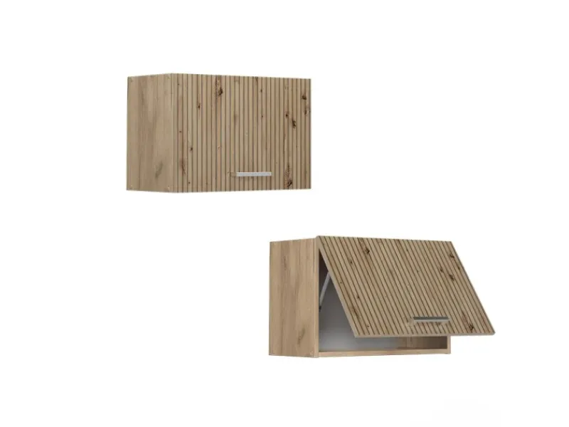 Clearance Vicco Hängeschrank R-Line Hängender Küchenschrank Artisan-Eiche/Goldkraft Eiche 60 cm Flach Artisan Eiche