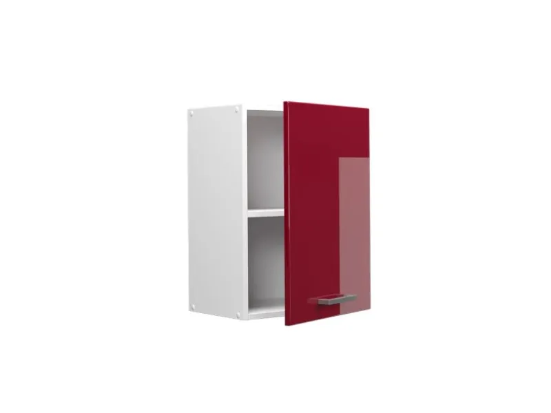Clearance Vicco Hängeschrank R-Line Hängender Küchenschrank Bordeaux Hochglanz/Weiß 45 cm Bordeaux-Glanz