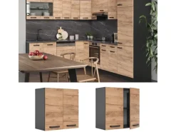 Vicco Hängeschrank R-Line Hängender Küchenschrank Goldkraft /Anthrazit 60 cm< Küchenschränke