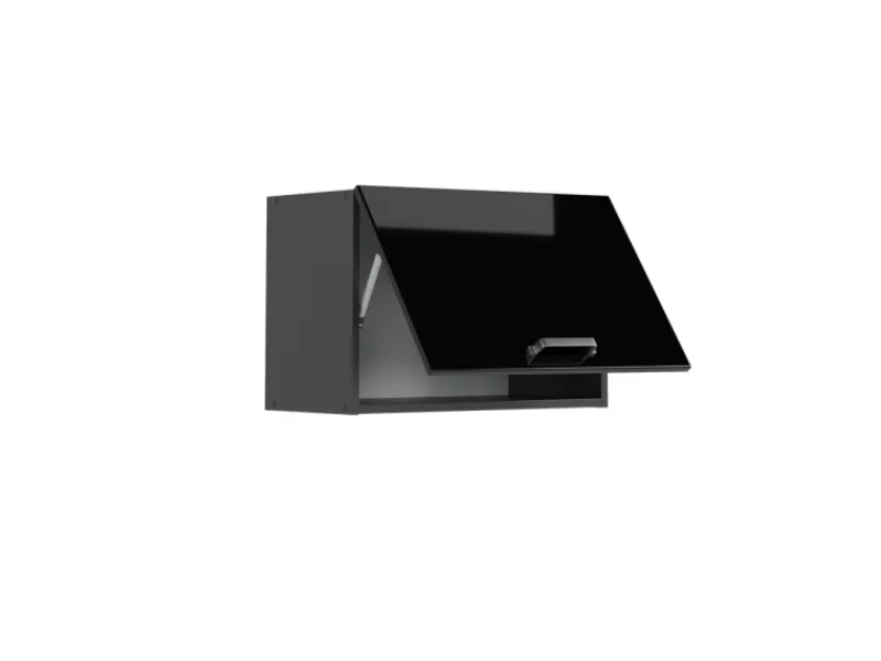 Hot Vicco Hängeschrank R-Line Hängender Küchenschrank Schwarz Hochglanz/Anthrazit 60 cm Flach Schwarz Glänzend