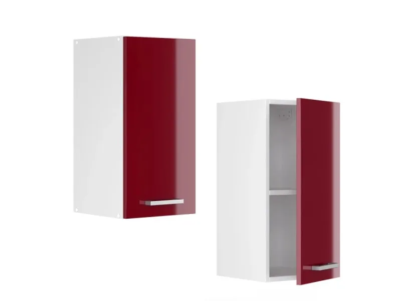Vicco Hängeschrank R-Line Hängender Küchenschrank Bordeaux Hochglanz/Weiß 30 cm< Pfannen|Küchenschränke