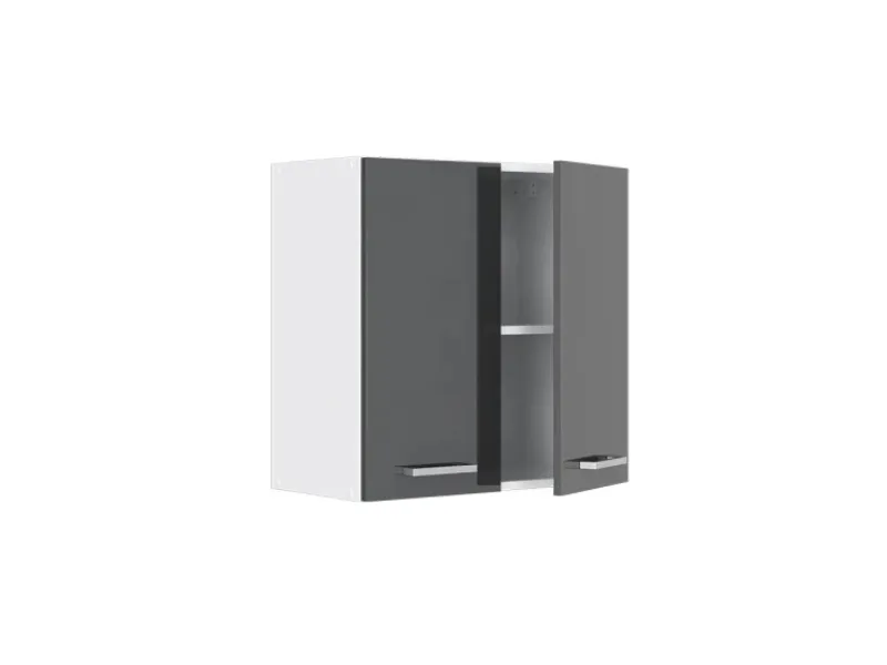 Best Vicco Hängeschrank R-Line Hängender Küchenschrank Hochglanz/Weiß 60 cm Anthrazit