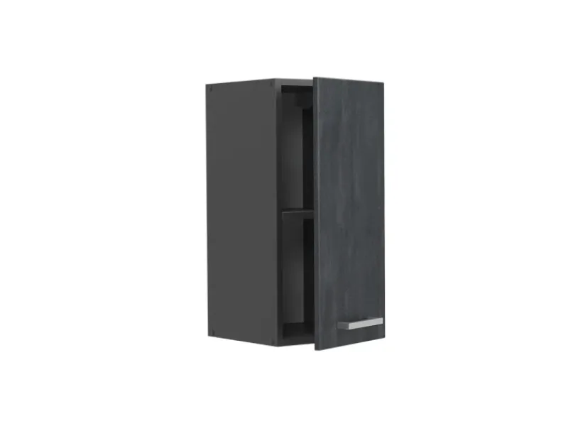 Vicco Hängeschrank R-Line Hängender Küchenschrank Schwarz Beton/Anthrazit 30 cm< Pfannen