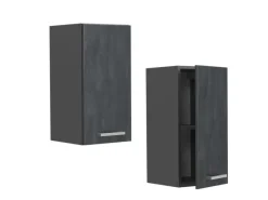 Vicco Hängeschrank R-Line Hängender Küchenschrank Schwarz Beton/Anthrazit 30 cm< Pfannen