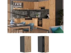 Vicco Hängeschrank R-Line Hängender Küchenschrank Artisan-Eiche/Anthrazit 30 cm< Küchenschränke