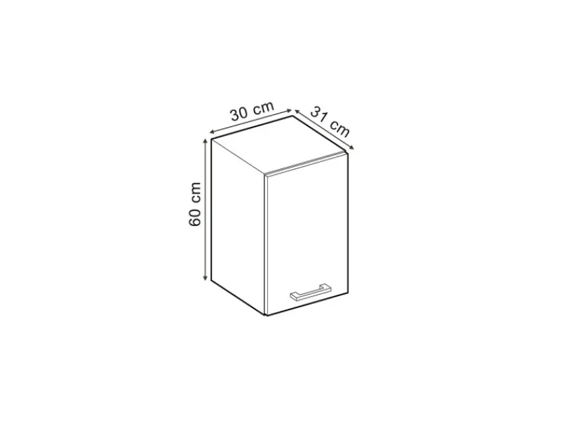 Vicco Hängeschrank R-Line Hängender Küchenschrank Artisan-Eiche/Anthrazit 30 cm< Küchenschränke