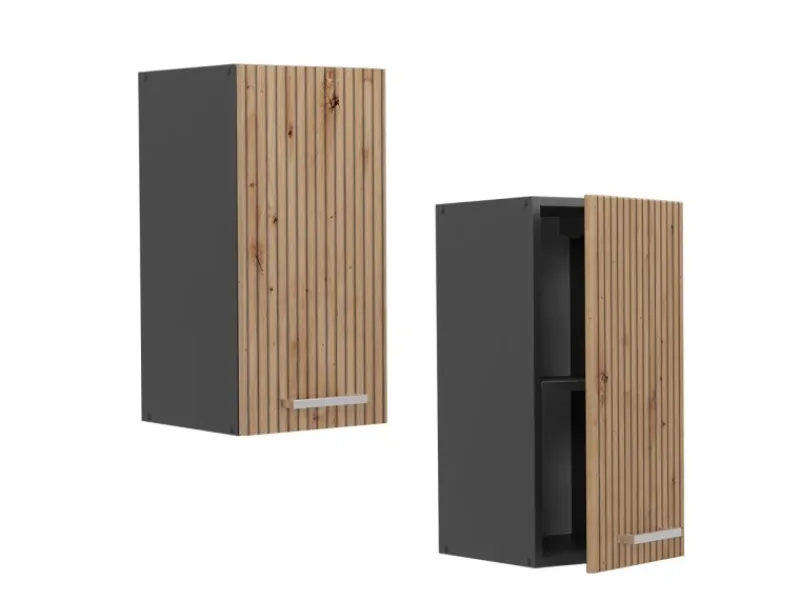 Vicco Hängeschrank R-Line Hängender Küchenschrank Artisan-Eiche/Anthrazit 30 cm< Küchenschränke