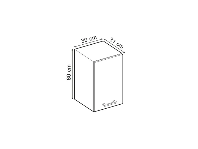 Best Vicco Hängeschrank R-Line Hängender Küchenschrank Artisan-Eiche/Weiß 30 cm Artisan Eiche