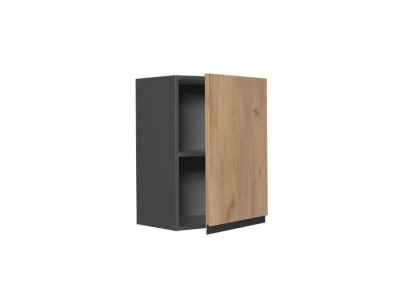 Clearance Vicco Hängeschrank R-Line Hängender Küchenschrank Goldkraft /Anthrazit 45 cm J-Shape Eiche