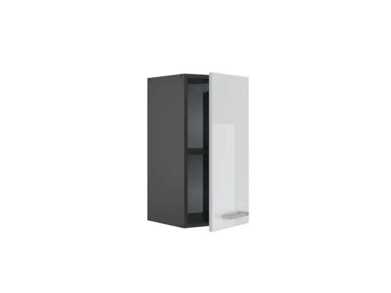 Best Vicco Hängeschrank R-Line Hängender Küchenschrank Hochglanz/Anthrazit 30 cm Weiß