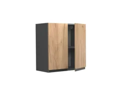 Sale Vicco Hängeschrank R-Line Hängender Küchenschrank Goldkraft /Anthrazit 60 cm J-Shape Eiche