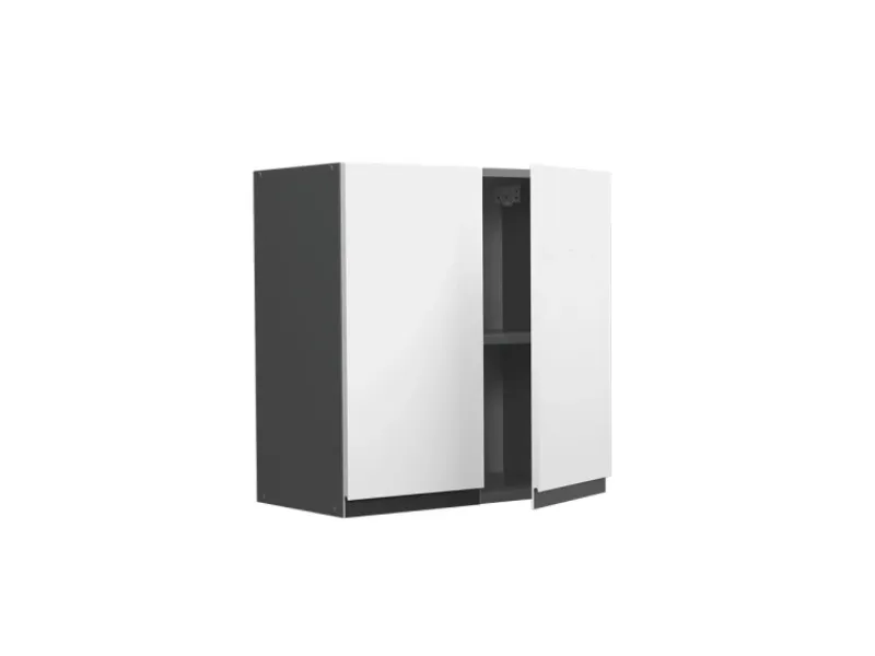 Clearance Vicco Hängeschrank R-Line Hängender Küchenschrank /Anthrazit 60 cm J-Shape Weiß