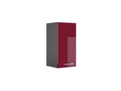 Pfannen<Vicco Hängeschrank R-Line Hängender Küchenschrank Bordeaux Hochglanz/Anthrazit 30 cm