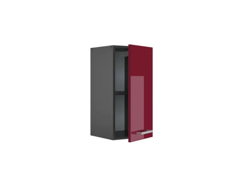 Pfannen<Vicco Hängeschrank R-Line Hängender Küchenschrank Bordeaux Hochglanz/Anthrazit 30 cm