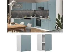 Vicco Hängeschrank R-Line Hängender Küchenschrank Blau-Grau/Weiß 45 cm< Küchenschränke