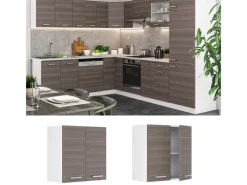 Vicco Hängeschrank R-Line Hängender Küchenschrank Grau/Weiß 60 cm< Küchenschränke