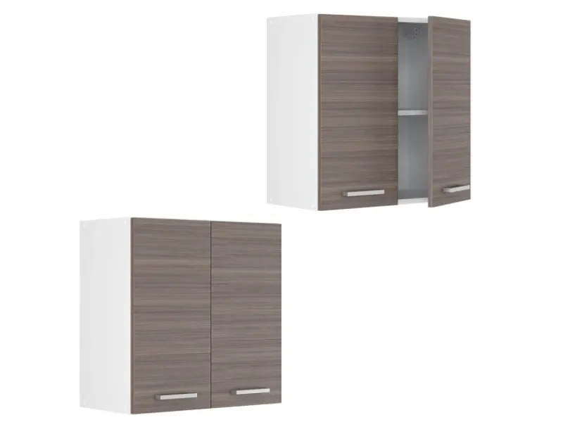 Vicco Hängeschrank R-Line Hängender Küchenschrank Grau/Weiß 60 cm< Küchenschränke