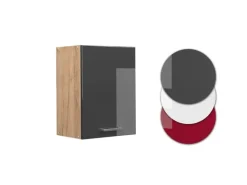 Vicco Hängeschrank R-Line Hängender Küchenschrank Hochglanz/Goldkraft Eiche 45 cm Anthrazit