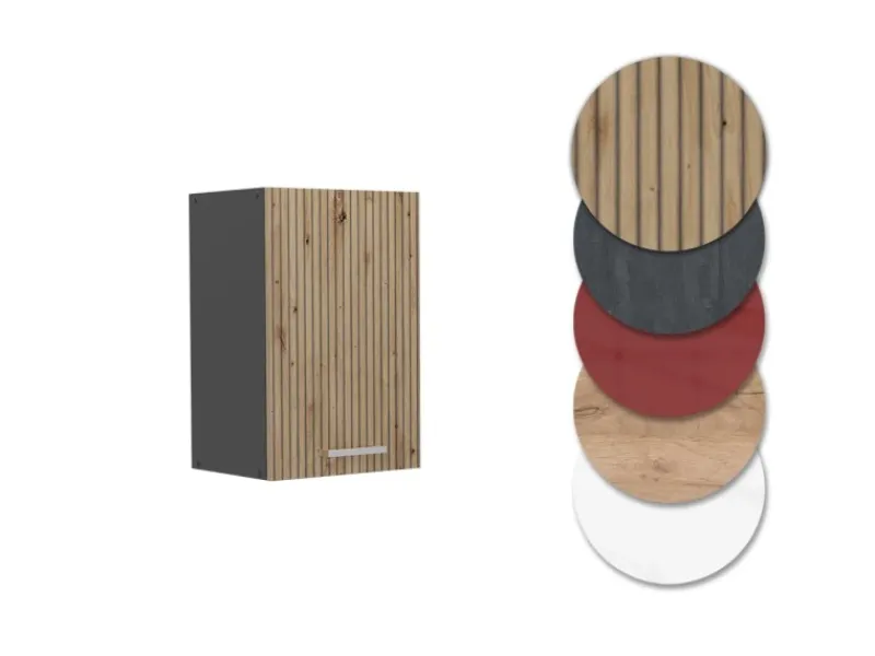 Küchenschränke<Vicco Hängeschrank R-Line Hängender Küchenschrank Artisan-Eiche/Anthrazit 40 cm