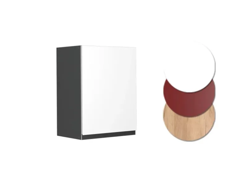 Outlet Vicco Hängeschrank R-Line Hängender Küchenschrank /Anthrazit 45 cm J-Shape Weiß