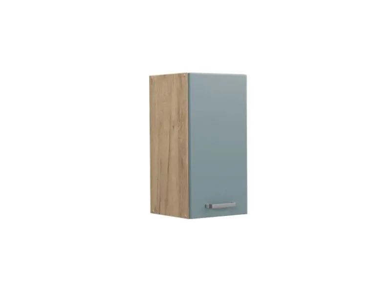 New Vicco Hängeschrank R-Line Hängender Küchenschrank Blau-Grau/Goldkraft Eiche 30 cm Blaugrau
