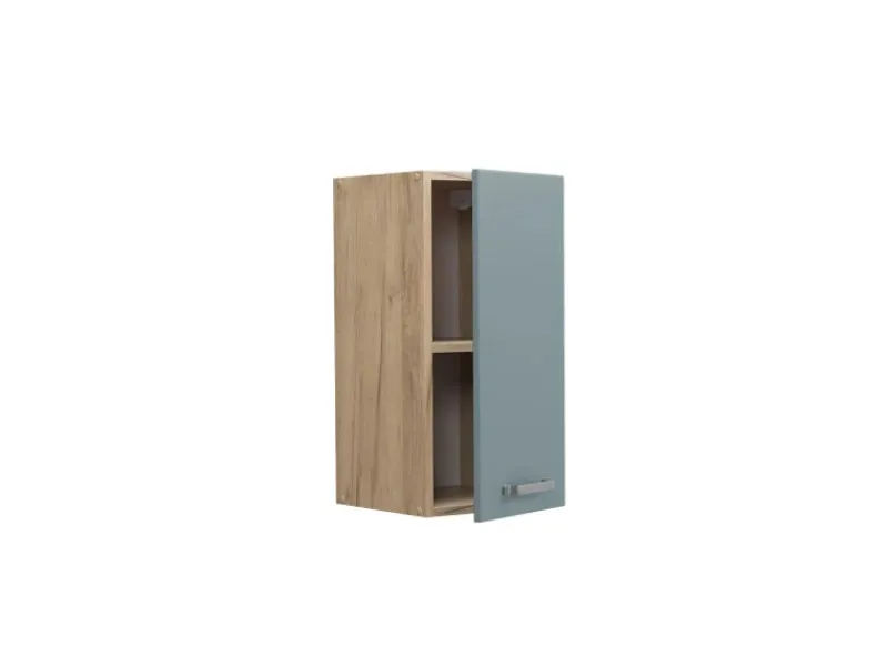New Vicco Hängeschrank R-Line Hängender Küchenschrank Blau-Grau/Goldkraft Eiche 30 cm Blaugrau