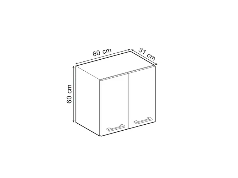 Vicco Hängeschrank R-Line Hängender Küchenschrank Artisan-Eiche/Anthrazit 60 cm< Küchenschränke