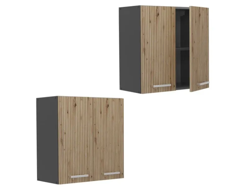 Vicco Hängeschrank R-Line Hängender Küchenschrank Artisan-Eiche/Anthrazit 60 cm< Küchenschränke