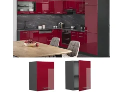 Küchenschränke<Vicco Hängeschrank R-Line Hängender Küchenschrank Bordeaux Hochglanz/Anthrazit 45 cm