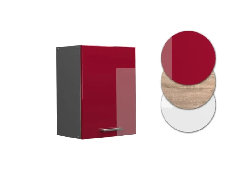 Küchenschränke<Vicco Hängeschrank R-Line Hängender Küchenschrank Bordeaux Hochglanz/Anthrazit 45 cm