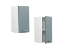 Best Vicco Hängeschrank R-Line Hängender Küchenschrank Blau-Grau/Weiß 30 cm Blaugrau