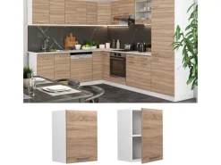 Küchenschränke<Vicco Hängeschrank R-Line Hängender Küchenschrank Sonoma/Weiß 45 cm