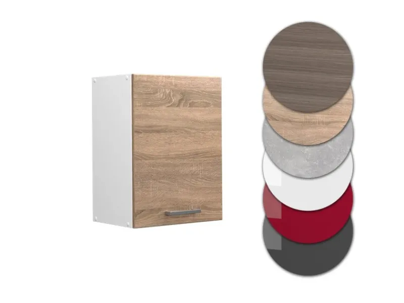 Küchenschränke<Vicco Hängeschrank R-Line Hängender Küchenschrank Sonoma/Weiß 45 cm