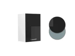 Outlet Vicco Hängeschrank R-Line Hängender Küchenschrank Schwarz Hochglanz/Weiß 40 cm Schwarz Glänzend