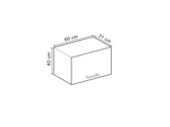 Küchenschränke<Vicco Hängeschrank R-Line Hängender Küchenschrank Bordeaux Hochglanz/Anthrazit 60 cm Flach
