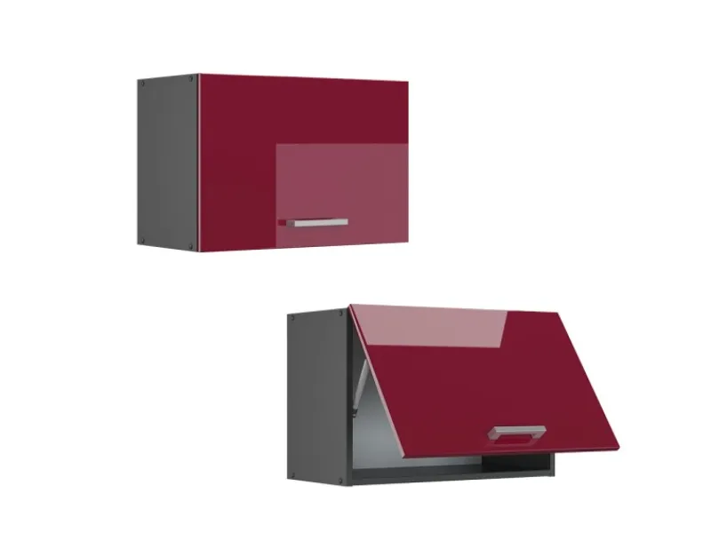 Küchenschränke<Vicco Hängeschrank R-Line Hängender Küchenschrank Bordeaux Hochglanz/Anthrazit 60 cm Flach