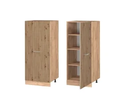 Vicco Hochschrank R-Line Küchenkommode Artisan-Eiche/Goldkraft Eiche 60 cm< Küchenschränke