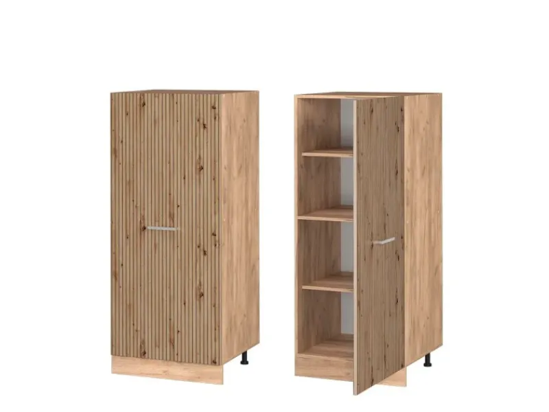 Vicco Hochschrank R-Line Küchenkommode Artisan-Eiche/Goldkraft Eiche 60 cm< Küchenschränke