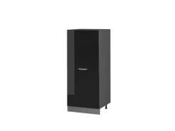 Vicco Hochschrank R-Line Küchenkommode Schwarz Hochglanz/Anthrazit 60 cm< Küchenschränke