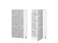 New Vicco Hochschrank R-Line Küchenkommode /Weiß 60 cm Beton
