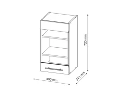 Küchenschränke<Vicco Küchenglasschrank Fame-Line Glashängeschrank Grün-Gold Landhaus/Anthrazit 40 cm