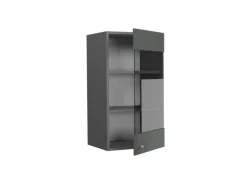 Küchenschränke<Vicco Küchenglasschrank Fame-Line Glashängeschrank Grün-Gold Landhaus/Anthrazit 40 cm