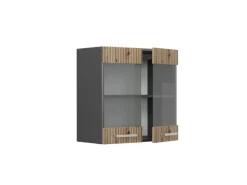 Hot Vicco Küchenglasschrank R-Line Glashängeschrank Artisan-Eiche/Anthrazit 60 cm Artisan Eiche