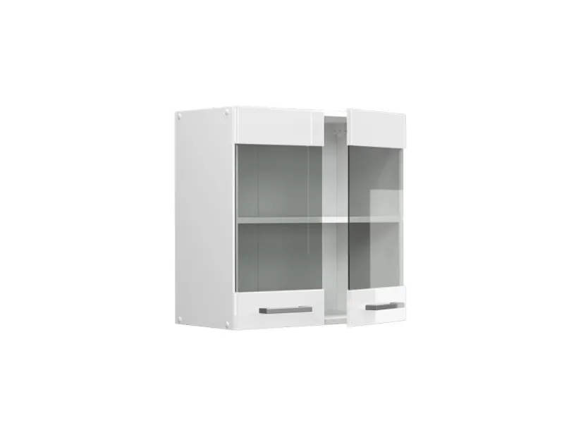 Küchenschränke<Vicco Küchenglasschrank R-Line Glashängeschrank Hochglanz/ 60 cm