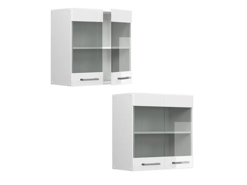 Küchenschränke<Vicco Küchenglasschrank R-Line Glashängeschrank Hochglanz/ 60 cm
