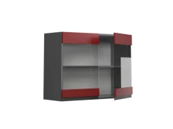 Küchenschränke<Vicco Küchenglasschrank R-Line Glashängeschrank /Anthrazit 80 cm J-Shape